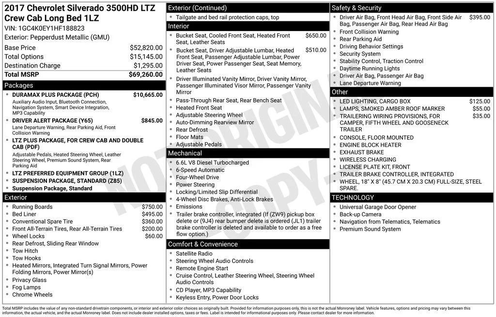 chevrolet silverado 3500hd 2017 1GC4K0EY1HF188823 image chevrolet silverado 3500hd 2017 1GC4K0EY1HF188823 image